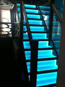 Moxie Surfaces - clear PEP Stage stairs
