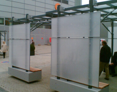 Moxie Surfaces - exhibition entrance clear PEP transparent
