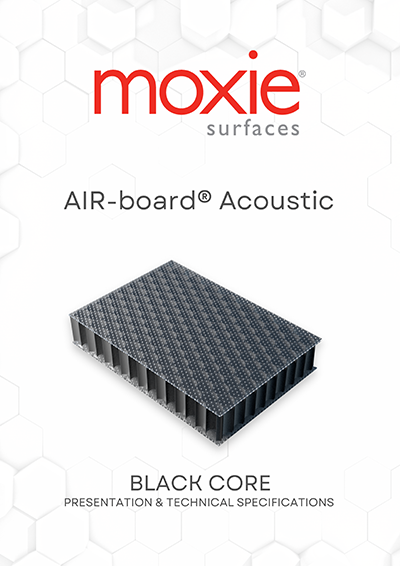 Moxie Surfaces - Black AIR board® Acoustic WEB retina