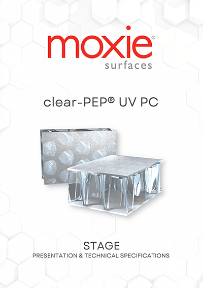 Moxie Surfaces - clear PEP® UV PC stage WEB retina