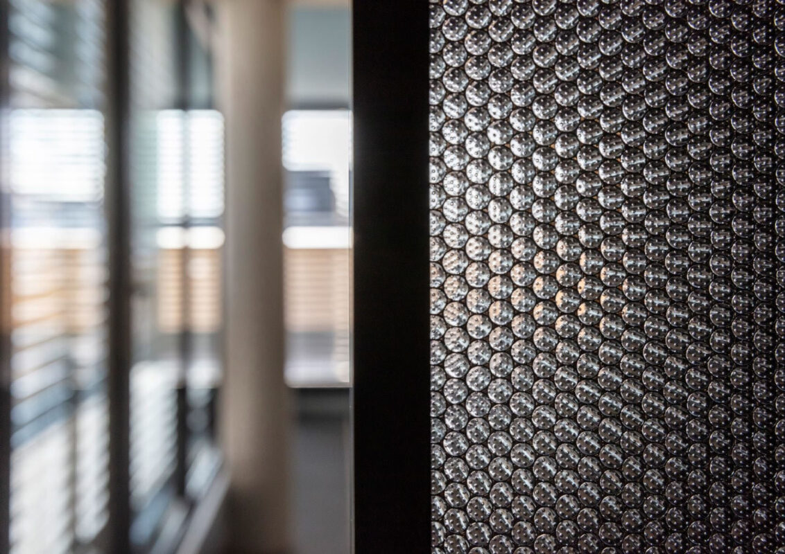 MoxieSurfaces - Black AIR-board panels - translucent acoustic divider panels