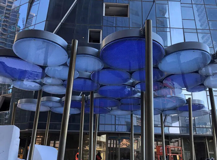 Modern canopy design using clearPEP UV PC Moxie Surfaces