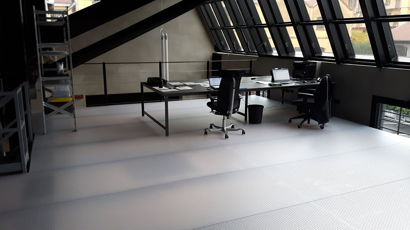 MoxieSurfaces - clear-PEP ECO stage - mezzanine office floor