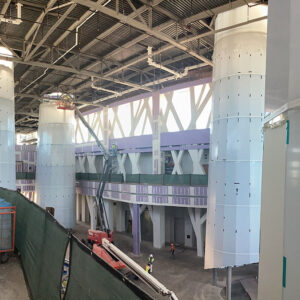 AIR-board columns at Baylor's Hurd Welcome Center process 8