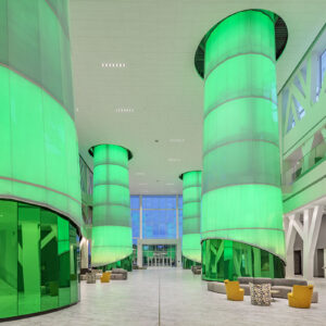 AIR-board Opal 30 columns at Baylor's Hurd Welcome Center
