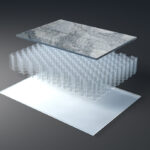 Moxie Surfaces - AIR-board Stone Winter Clouds exploded view