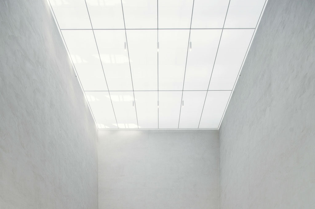 Lausanne Museum skylight: AIR-board panels enhance acoustics and light