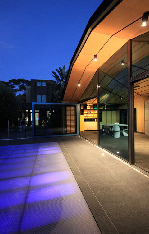 clear-PEP stage panels as a swimming pool cover