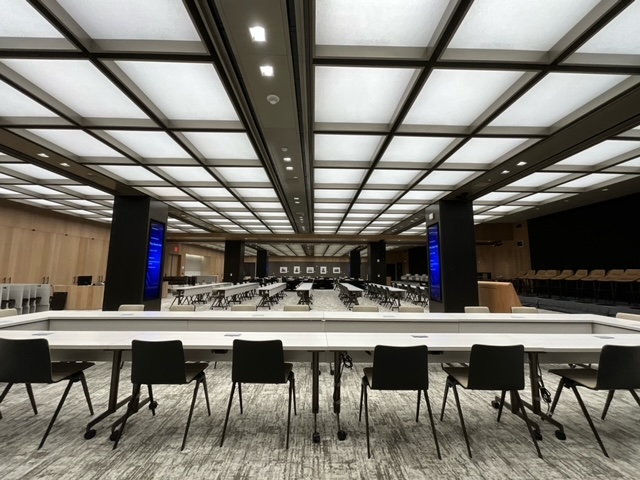 MoxieSurfaces - AIR-board acoustic ceiling at Morgan Stanley