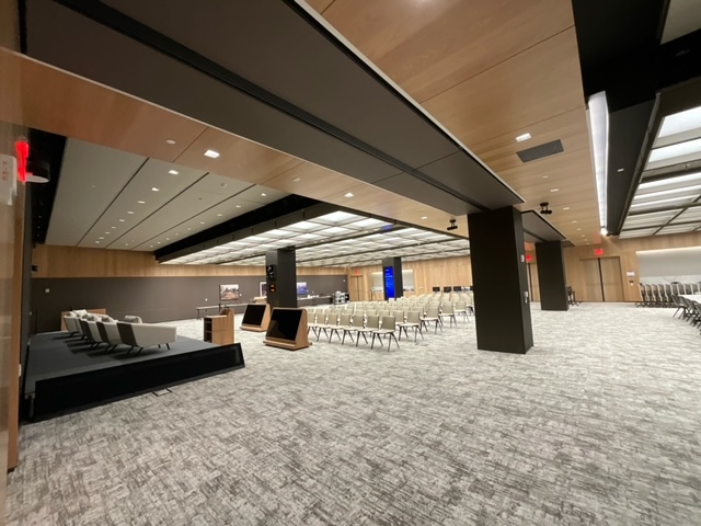 MoxieSurfaces - AIR-board acoustic ceiling at Morgan Stanley