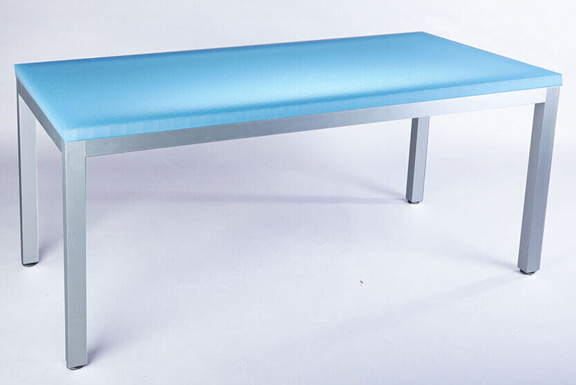 MoxieSurfaces - Bespoke translucent furniture clear-PEP ECO bench