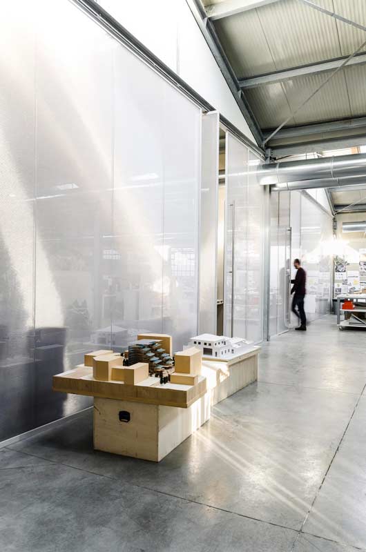 Polycarbonate door and wall panels for adaptable office spaces