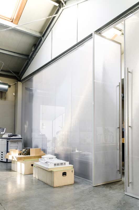 Polycarbonate door and wall panels for adaptable office spaces