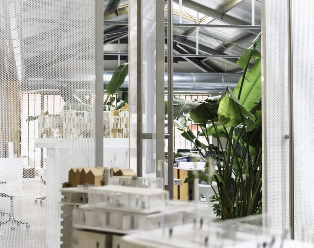 Polycarbonate door and wall panels for adaptable office spaces