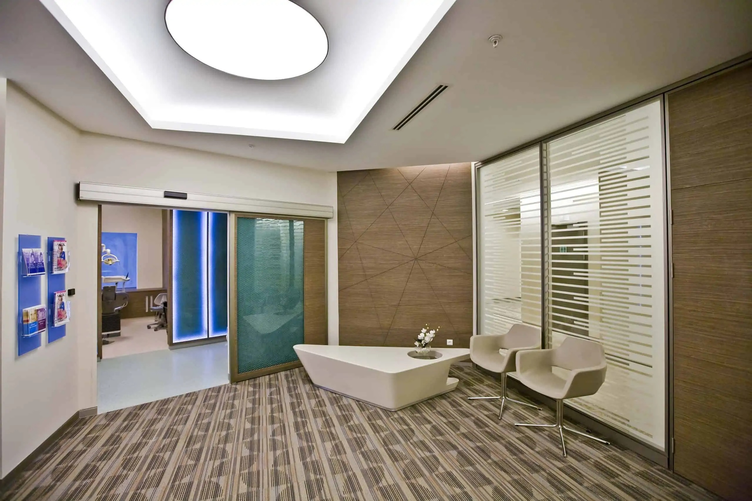 backlit wall panels for healthcare interiors