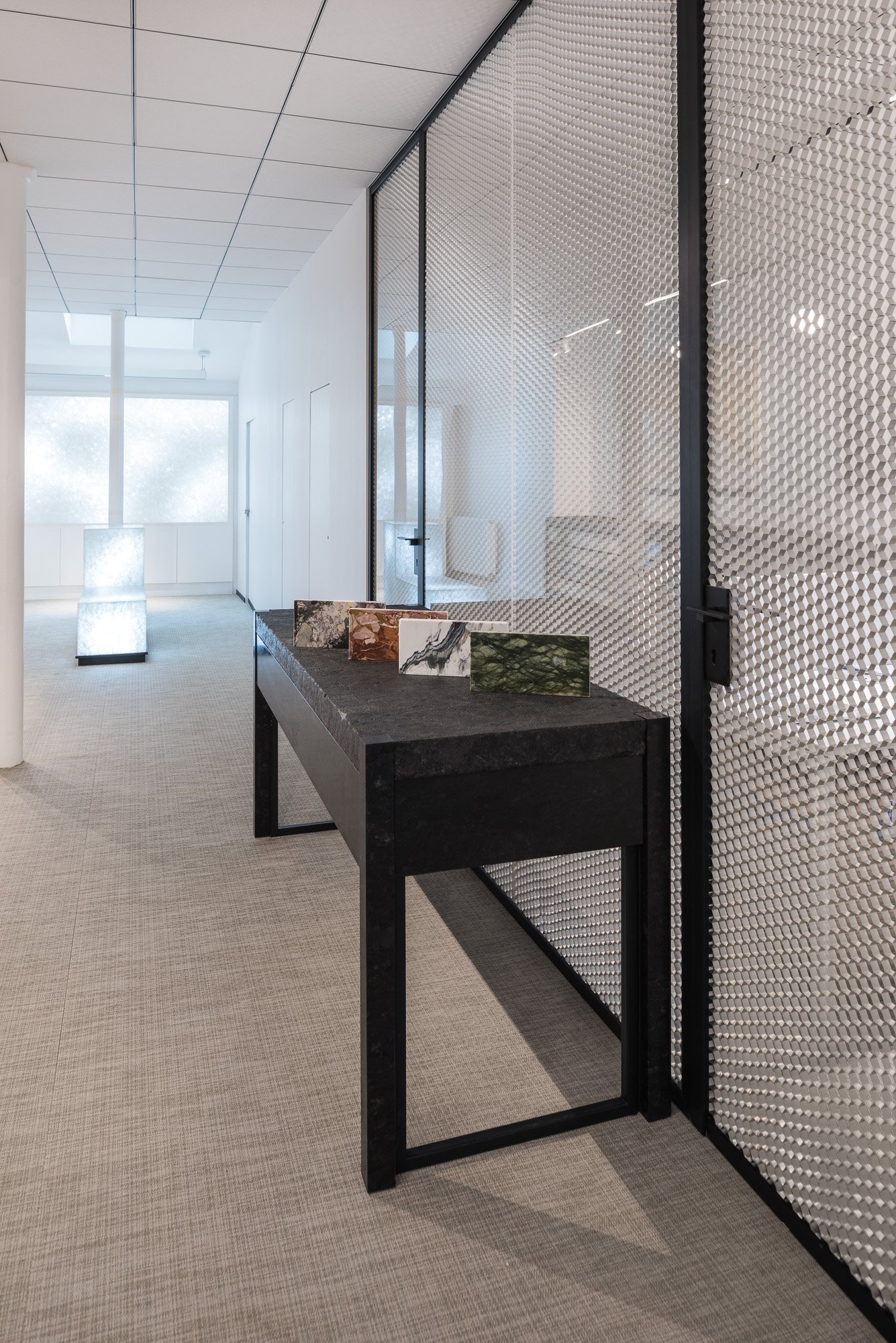 MoxieSurfaces - translucent aluminum honeycomb core panels