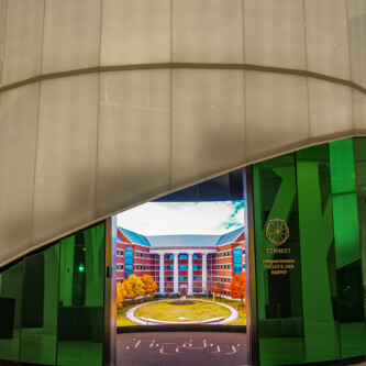 AIR-board Opal 30 columns at Baylor's Hurd Welcome Center AIR-board columns at Baylor's Hurd Welcome Center