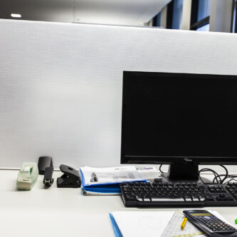 AIR-board acoustic desk separator AIR-board acoustic desk separator