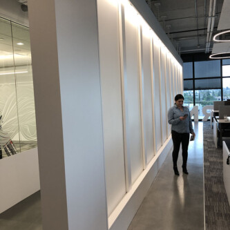 AIR-board Acoustic translucent honeycomb panels as office walls AIR-board Acoustic translucent honeycomb panels as office walls