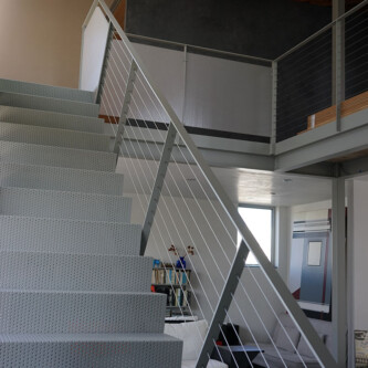 AIR-board Acoustic translucent honeycomb panels for stair rails AIR-board Acoustic translucent honeycomb panels for stair rails