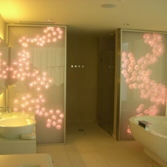 bespoke AIR-board satin backlit panels for SPA resort bespoke AIR-board satin backlit panels for SPA resort