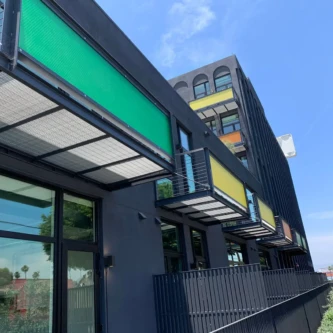 clear-PEP satin balcony cladding Moxie Surfaces - clear-PEP Satin for balcony