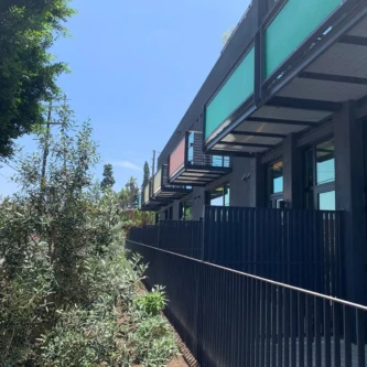 clear-PEP satin balcony cladding Moxie Surfaces - clear-PEP Satin for balcony