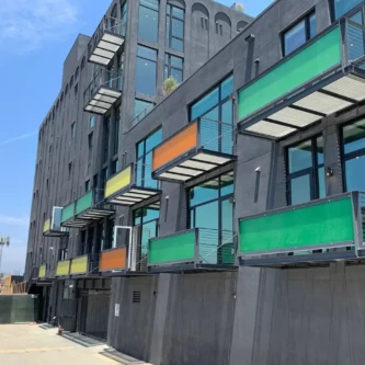 clear-PEP satin balcony cladding Moxie Surfaces - clear-PEP Satin for balcony