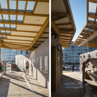 clear-PEP satin translucent honeycomb panels for Scripps Park Pavilion roof clear-PEP satin translucent honeycomb panels for Scripps Park Pavilion roof