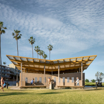 clear-PEP satin translucent honeycomb panels for Scripps Park Pavilion roof clear-PEP satin translucent honeycomb panels for Scripps Park Pavilion roof