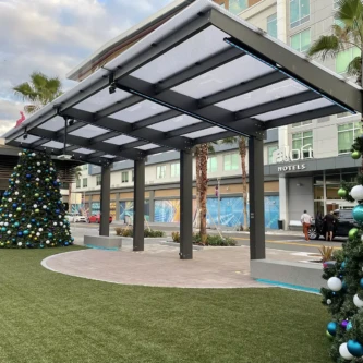 Stylish clear-PEP Sunshades: Enhancing Public Plaza Aesthetics Stylish clear-PEP Sunshades: Enhancing Public Plaza Aesthetics