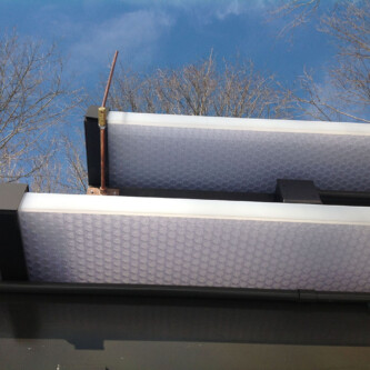 clear-PEP satin translucent honeycomb panels - an excellent choice for covered walkways clear-PEP satin translucent honeycomb panels - an excellent choice for covered walkways