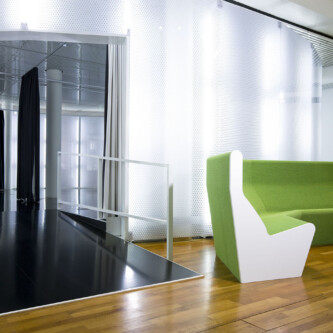 Backlit clear-PEP panels used as walls in a museum Backlit clear-PEP panels used as walls in a museum