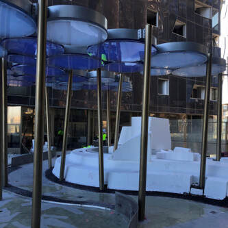 Two tone clear-PEP round circles canopy Two tone clear-PEP round circles canopy