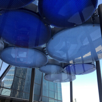 Two tone clear-PEP round circles canopy Moxie Surfaces - Two tone clear-PEP round circles canopy