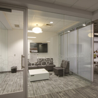 clear-PEP panels as privacy separators in library clear-PEP panels as privacy separators in library