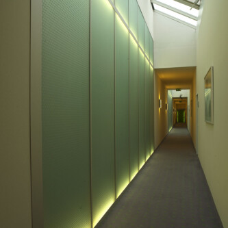 Durable clear-PEP satin translucent honeycomb panels for modern office walls Durable clear-PEP satin translucent honeycomb panels for modern office walls