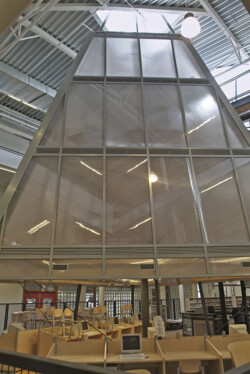 clear-PEP satin translucent honeycomb panels for library pyramid skylight clear-PEP satin translucent honeycomb panels for library pyramid skylight