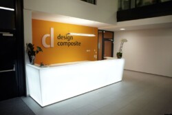 AIR-board satin opal honeycomb panel reception desk AIR-board satin opal honeycomb panel reception desk