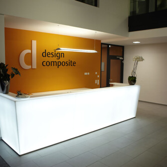 AIR-board satin opal honeycomb panel reception desk AIR-board satin opal honeycomb panel reception desk