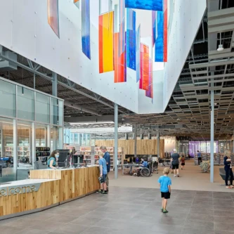 AIR-board satin panel skylight: Indian Creek Library enhancement AIR-board satin panel skylight: Indian Creek Library enhancement