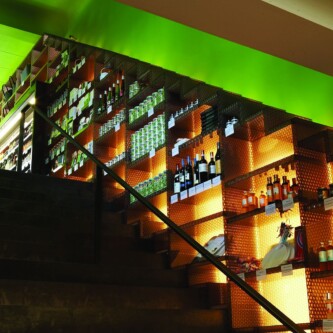 clear-PEP UV Satin under-stair shelves clear-PEP UV Satin under-stair shelves