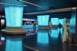 clear-PEP backlit cinema reception columns: versatile & durable ambiance clear-PEP backlit cinema reception columns: versatile & durable ambiance