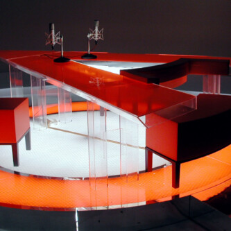 clear-PEP satin orange & opal TV Studio clear-PEP satin orange & opal TV Studio