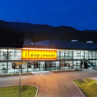 clear-PEP ECO satin orange panels showcase at design composite HQ MoxieSurface - clear-PEP satin orange - design composite HQ