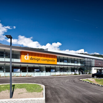 clear-PEP ECO satin orange panels showcase at design composite HQ MoxieSurface - clear-PEP satin orange - design composite HQ