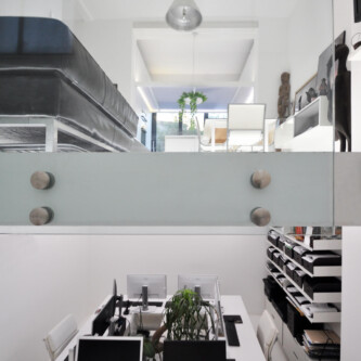 clear-PEP ECO PC stage mezzanine flooring solutions MoxieSurfaces - clear-PEP ECO PC stage - translucent ceiling and floor for UK office