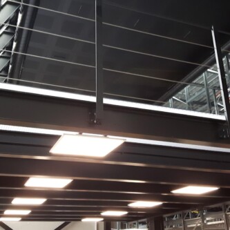 Durable and translucent clear-PEP ECO PC stage panels for mezzanine flooring MoxieSurfaces - clear-PEP ECO PC stage - translucent ceiling and floor for mezzanine