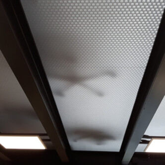 Durable and translucent clear-PEP ECO PC stage panels for mezzanine flooring MoxieSurfaces - clear-PEP ECO PC stage - translucent ceiling and floor for mezzanine