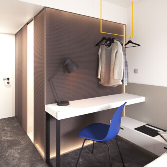 clear-PEP ECO satin panels for stylish and durable hotel bathroom walls with enhanced privacy MoxieSurfaces - clear-PEP ECO satin - hotel room partitions and walls